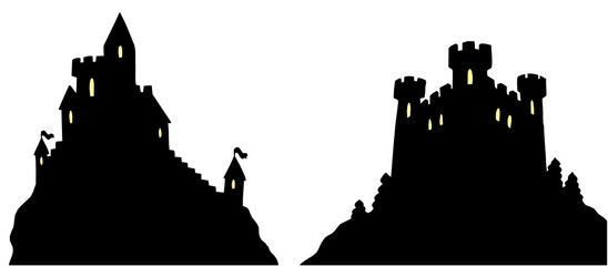 Castles silhouettes