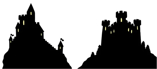 Acrylic prints For kids Castles silhouettes