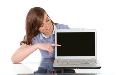 Woman with a laptop