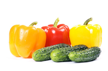 cucubmers and paprika