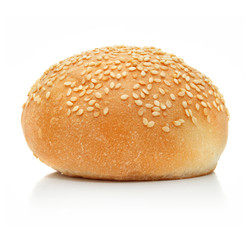 fresh bread loaf isolated on white