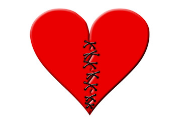 gebrfochenes Herz geflickt