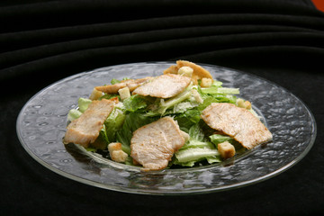 Salad Caesar with pork
