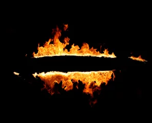 Papier Peint photo Lavable Flamme Cadre de feu