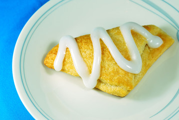 Baked Apple Turnover with icing