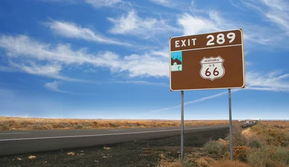 Crédence de cuisine en verre imprimé Route 66 Partie de la route 66 du Nouveau-Mexique à l& 39 Arizona