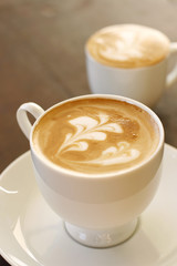 Two cappuccinos