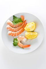 delicious fresh cooked shrimp prepared