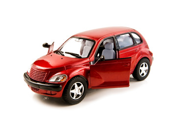 Fototapeta na wymiar toy car isolated on white background