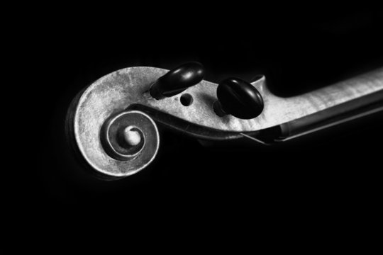 B&W Violin Scroll