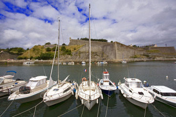 bretagne,belle-île,le palais : port et citadelle