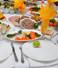 served table