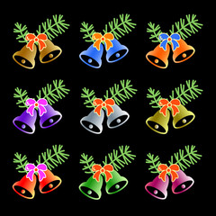 Naklejka premium Black background set 30