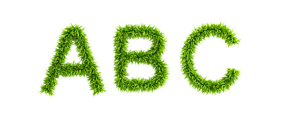 symbolic grassy alphabet