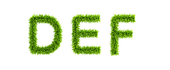 symbolic grassy alphabet