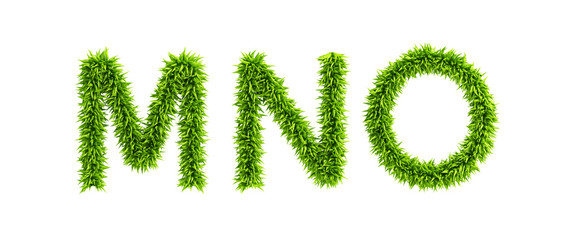 symbolic grassy alphabet