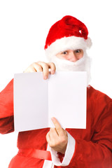 Santa Claus with postcard