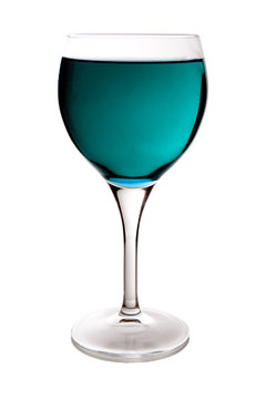 cyan wine glass