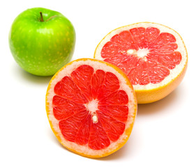 red grapefruit and green apple - 10673720