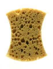 Kitchen sponge isolated on a white background