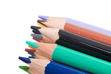 Many pencils of different colors