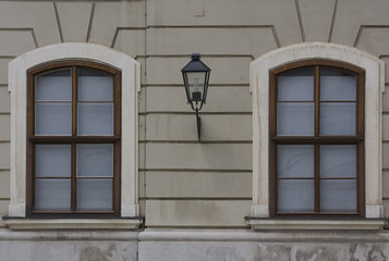 Fototapeta na wymiar Fensterfassade an der Wiener Hofburg