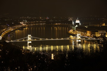 Fototapeta na wymiar Budapest, Kettenbrücke