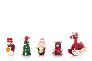 adornos de navidad de madera pintado a mano