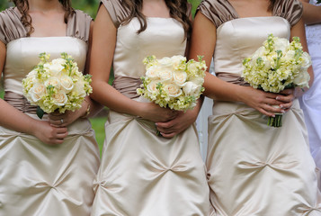 Bridesmaids have control over bouquets
