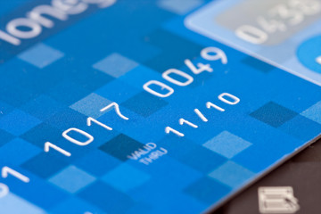 closeup of credit card