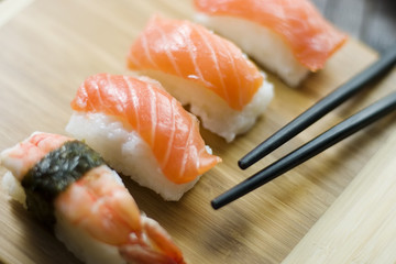 Delicious japanese maki and sushi