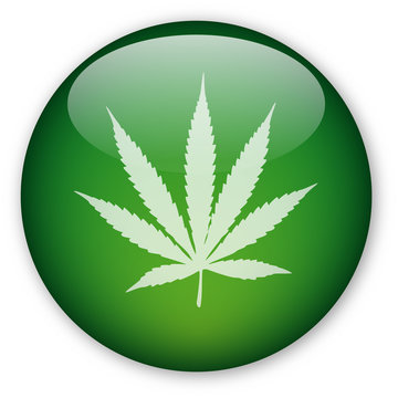 Cannabis Leaf Button