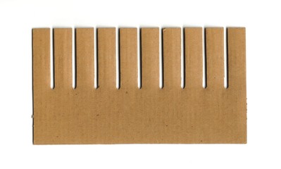 piece of cardboard boxes in the shape of a comb
