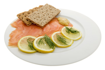 Lachs auf Teller