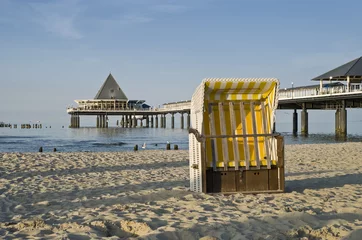Photo sur Plexiglas Heringsdorf, Allemagne Chaise de plage Heringsdorf