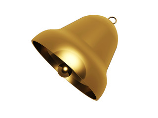 Obraz na płótnie Canvas golden bell isolated on white