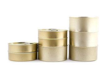 tinned goods on white