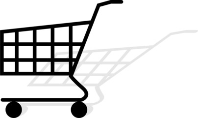 Simple shopping chart vector on white background - 10687558