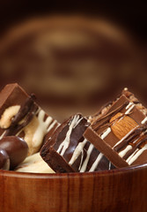 Sweet chocolate candies, chocolate series