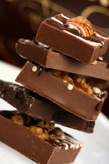 Delicious pile of chocolate candies