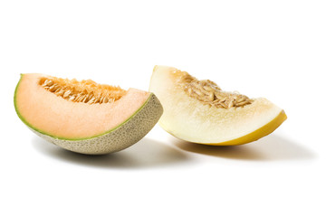 honeydew and cantaloupe melon slices