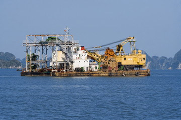 Fototapeta premium bateau chantier