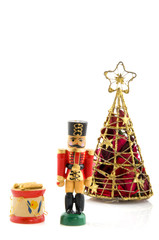 christmas tree with wooden toys