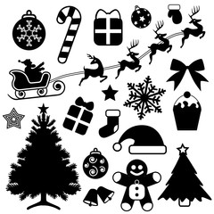 christmas icon set vector