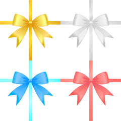 ribbon set vector (four color)