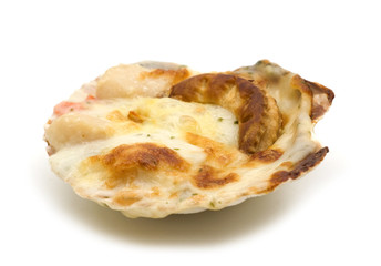 gourmet food on white background