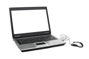 Laptop with mouse