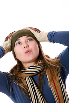 Girl looking up
