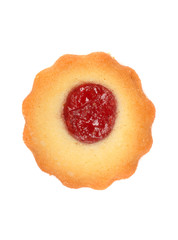Raspberry thumbprint Christmas cookie