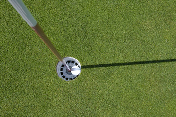 Obraz premium Eingelochter Golfball
